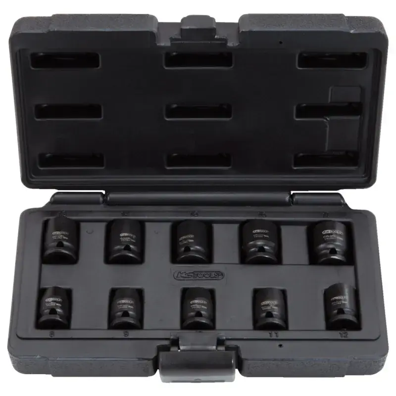 Dernière Chance Coffret de douilles 3/8" à chocs 12 pans courtes KS TOOLS 515.0950