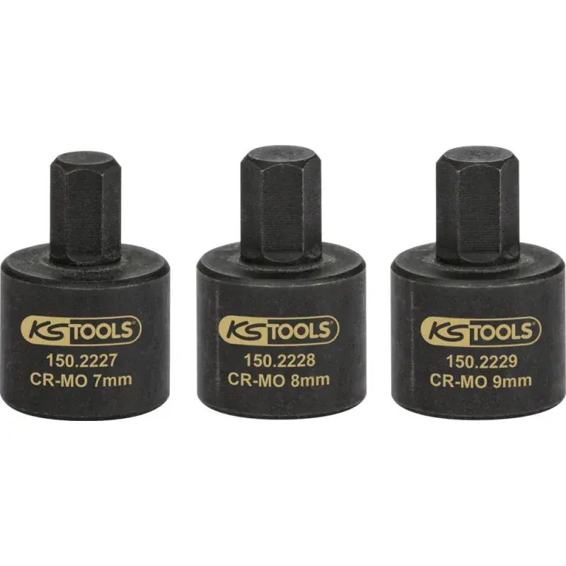 Prix Cassé Jeu de douille tournevis 6 pans intérieur pour étrier de frein 3/8" KS TOOLS 150.2225
