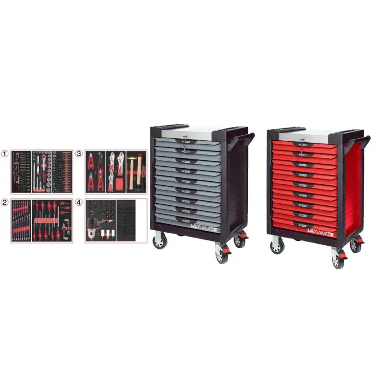 Servante 9 Tiroirs ULTIMATE + Composition 263 outils KS TOOLS Offre Limitée