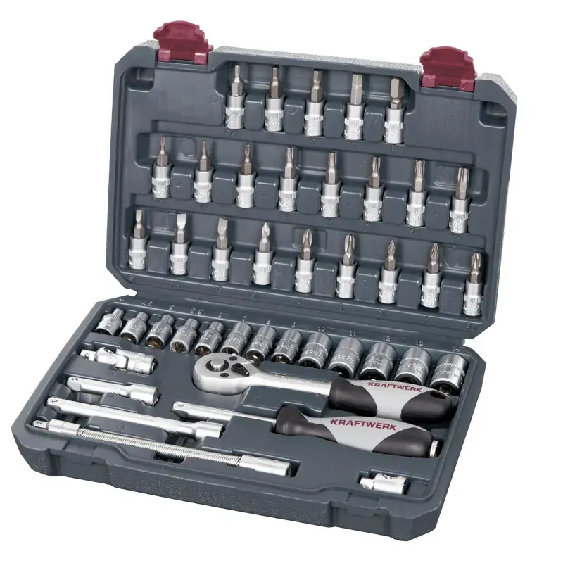 Vente Directe Coffret de douilles Basic line, 1/4&Prime;, 42 pièces KRAFTWERK 204.101.000
