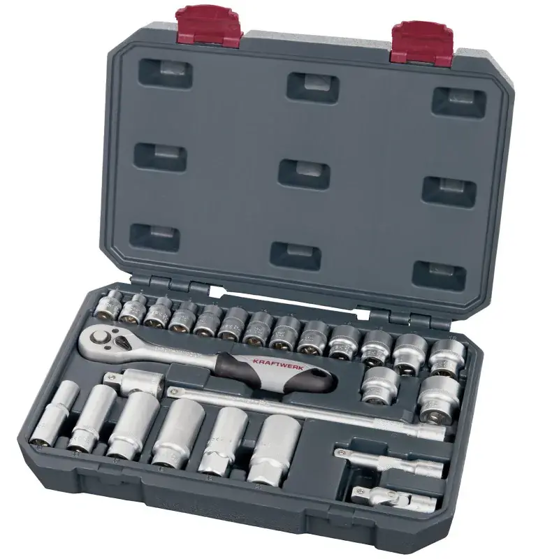 Dernier Modèle Coffret de douilles Basic Line 3/8&Prime;, 26 pièces KRAFTWERK 204.102.100