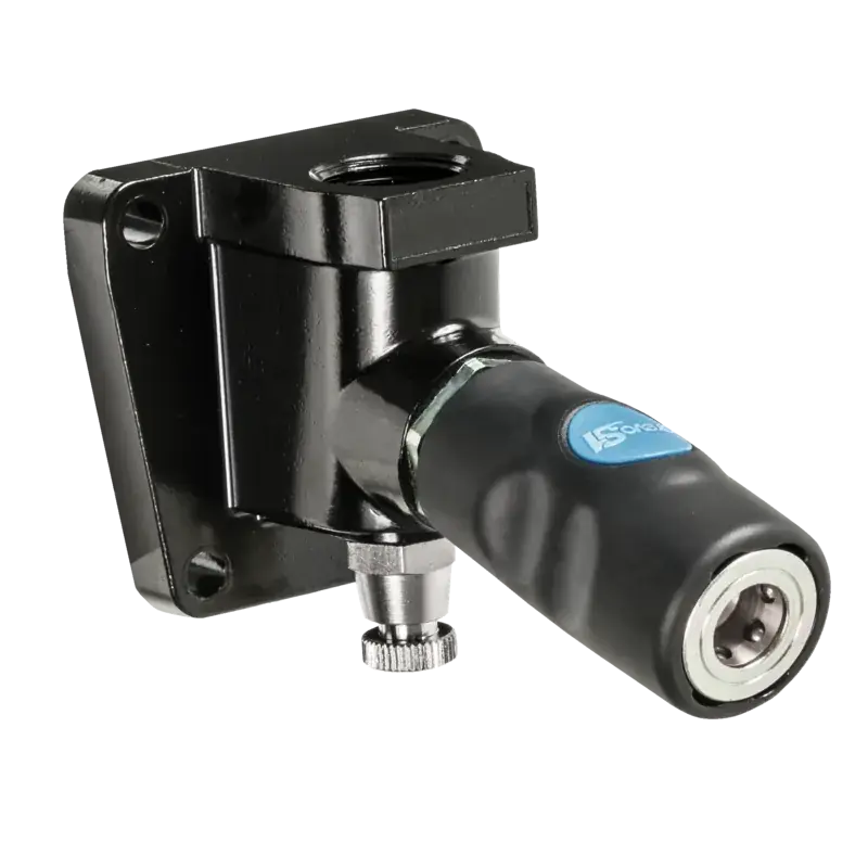 Vente Directe Applique murale Prevost filetée femelle - 1 raccord et purge manuelle - Profil ISO 6150 B - Passage 6 mm ISI 061103WK