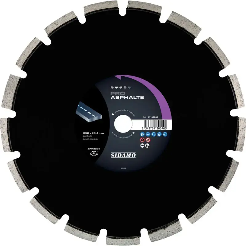 Disque diamant PRO ASPHALTE – D 600 mm / Alésage 25,4 mm SIDAMO 11130094 Must-Have