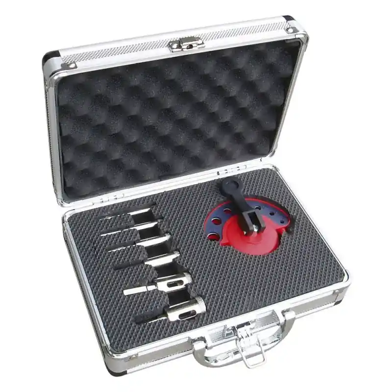 Coffret de trépans diamant à eau – D 6 – 8 – 10 mm / tige 6mm ronde – 12 – 19 mm / tige 9.6 hexagonale SIDAMO 11101420 Solde