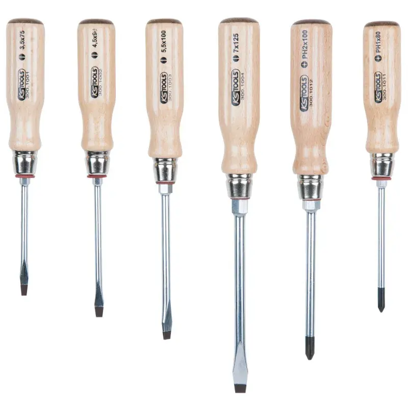 Commande En Gros Jeu de 6 tournevis Ergotorque Bois - KS TOOLS 300.1100