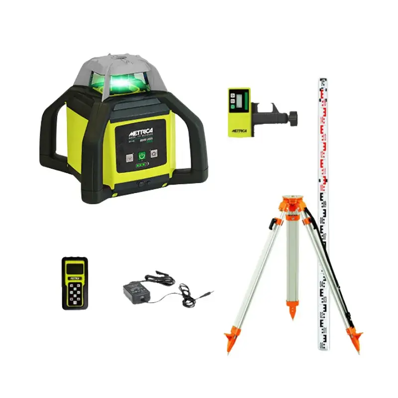 Vente Flash Niveau laser Rotatif Horizontal H4 Green avec Récepteur Millimétrique- METRICA 89320