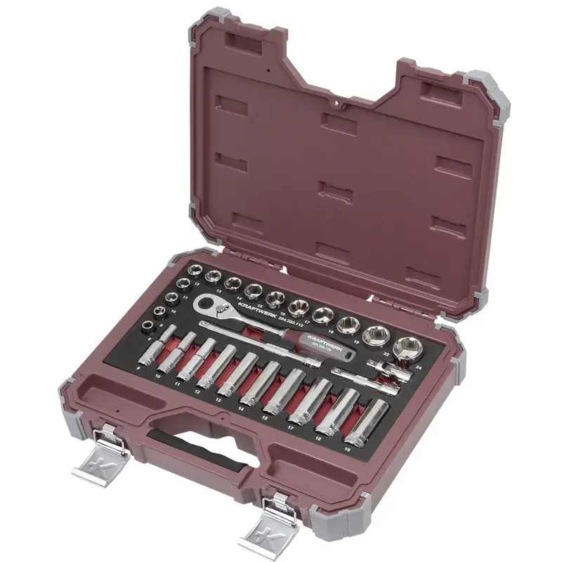 Coffret de douilles 3/8&Prime; 28pcs KRAFTWERK – 204.202.112 Bon Marché