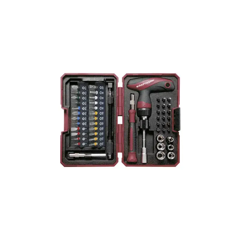 Remise Coffret d‘embouts avec tournevis à cliquet 1/4", 53pcs KRAFTWERK - 306.378.002
