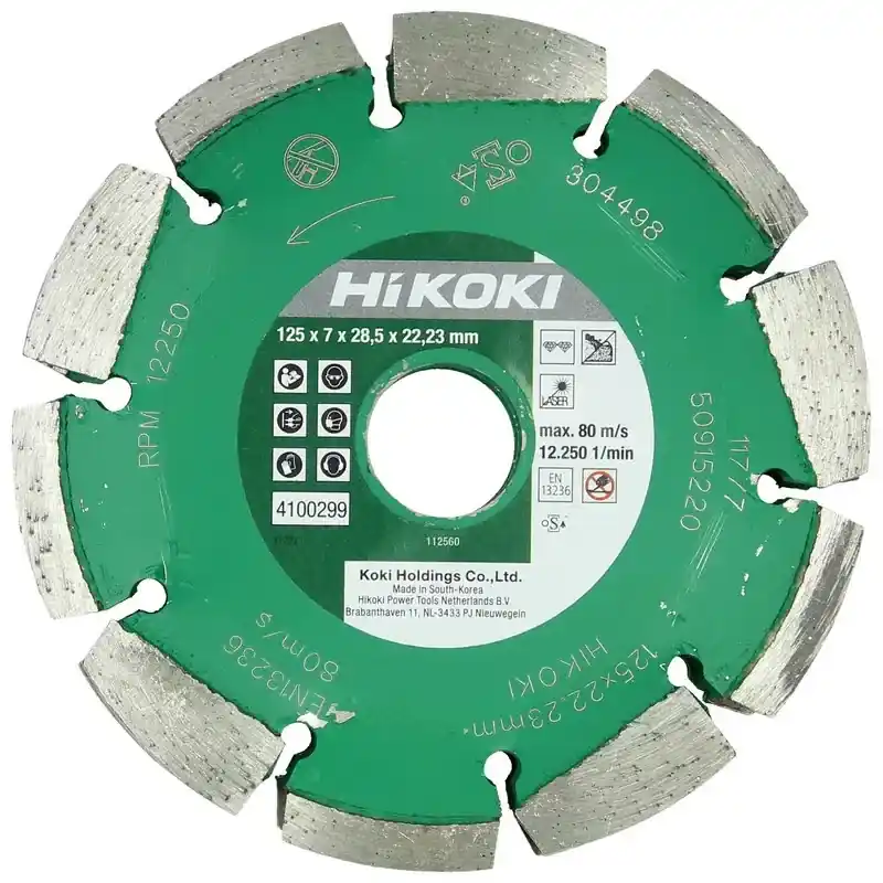 Usine Directe Disque de diamant 125x22x2,7 T28,5 type laser universel Hikoki - 4100299