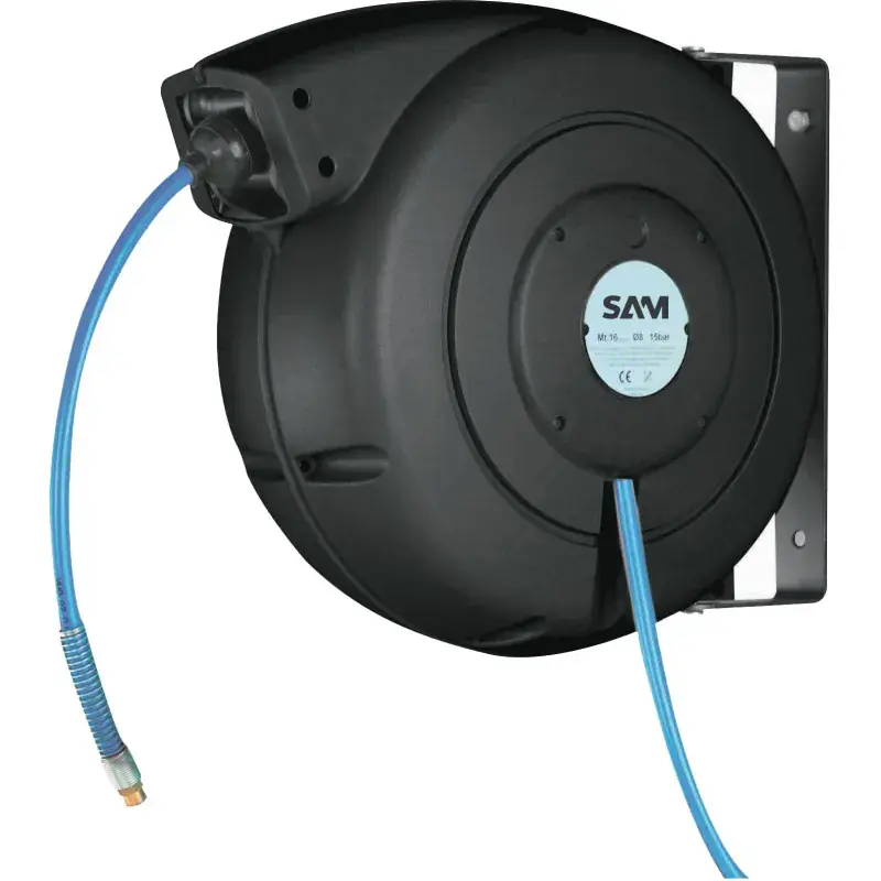 Vente Directe Enrouleur D‘Air Comprime D.8 Mm 14M+1M (15 Bars) SAM Outillage - ENR-A8-15