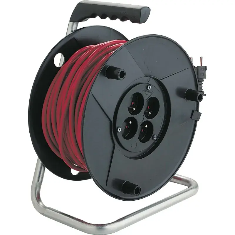 Retour Gratuit Enrouleur Mobile Cable Electrique 25 Metres SAM Outillage - UK-25-F