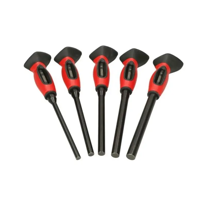 Jeu de 5 chasse-goupilles brunis avec poignée KS Tools - 156.0222F Offre Limitée