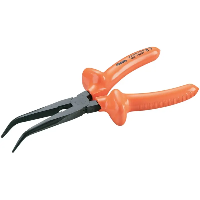 Achat Immédiat Pince Coudee 45° Avec Coupe-Fils Isolee 1000 Volts 195 Mm SAM Outillage – Z-239-20