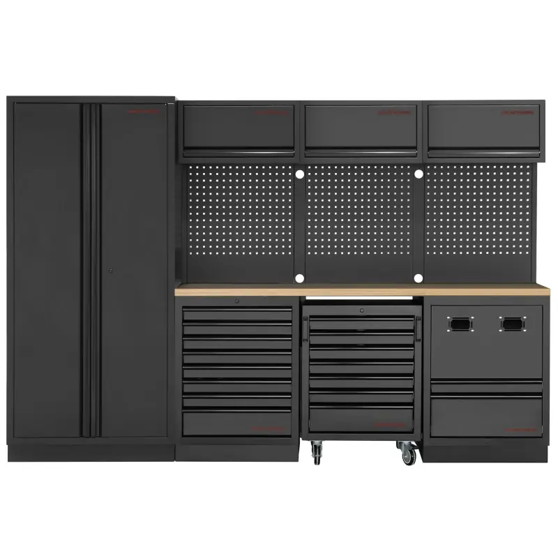 Certifié Mobilier d‘Atelier 4 Éléments MOBILIO BLK avec Servante Kraftwerk – 3964K-BLK
