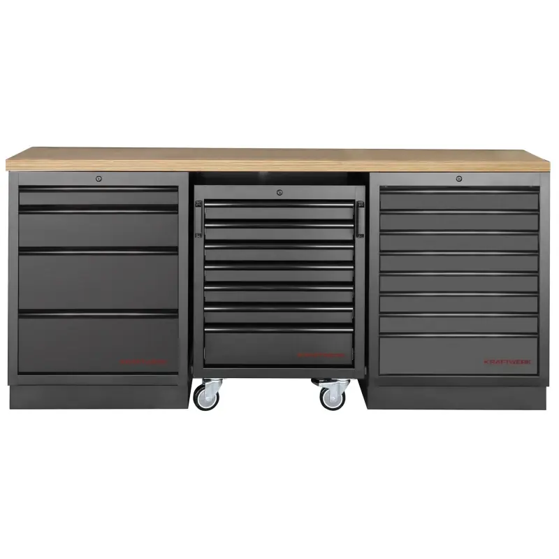 Jusqu'à Épuisement Des Stocks Mobilier d‘Atelier 3 Éléments MOBILIO BLK Kraftwerk - 3964K-BLK-002