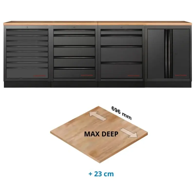 Acheter Direct Mobilier d‘Atelier 4 Éléments Max Deep MOBILIO EX BLK Kraftwerk – 3964K-BLK-004-EX
