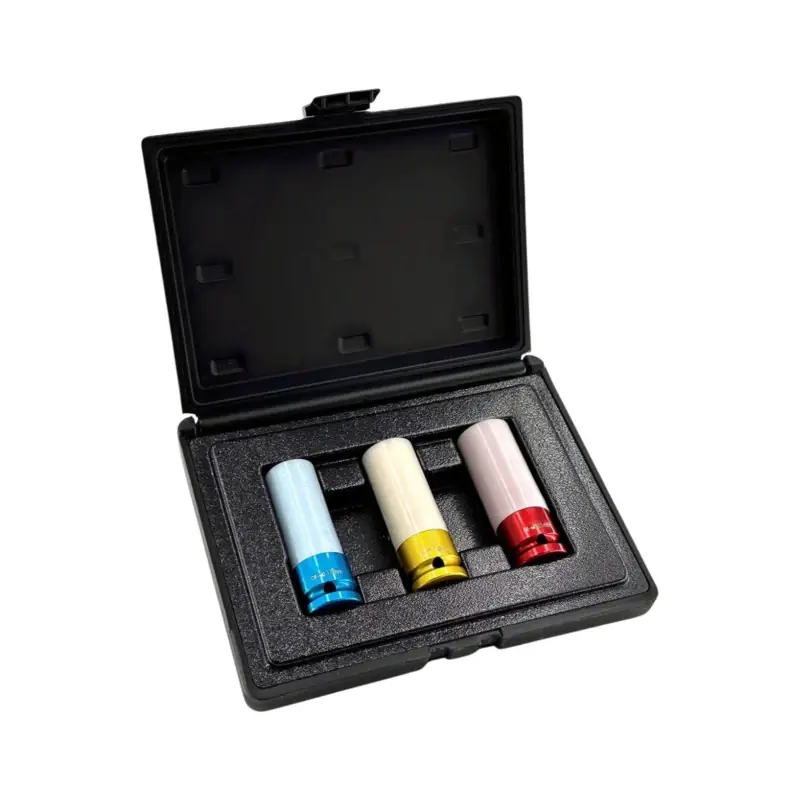 Haute Qualité Coffret de douilles longues à chocs 1/2" pour Jantes Alu - 17-19-21 mm - 3 pcs Airoutil - DC1201