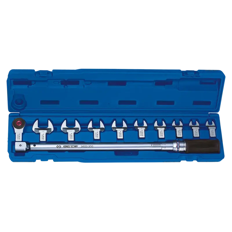 Petit Prix Coffret Clé À Déclenchement 345223Dg 60-340Nm + 9 Embouts 14X18 King Tony - 345203D11MR