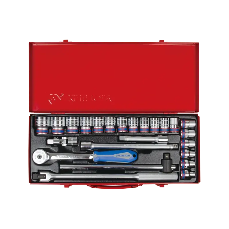 Prix Cassé Coffret De Douilles 1/2" 24 Pièces Cliquet 72 Dents King Tony - 4026MR04