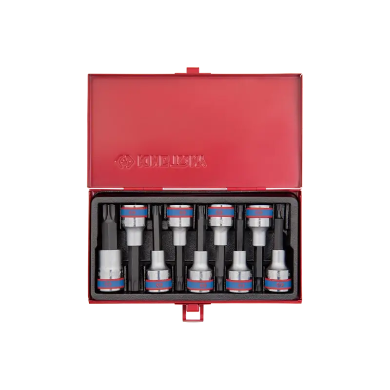 Coffret De Douilles Longues 1/2" Torx, 9 Pièces King Tony - 4119PR Vente Directe