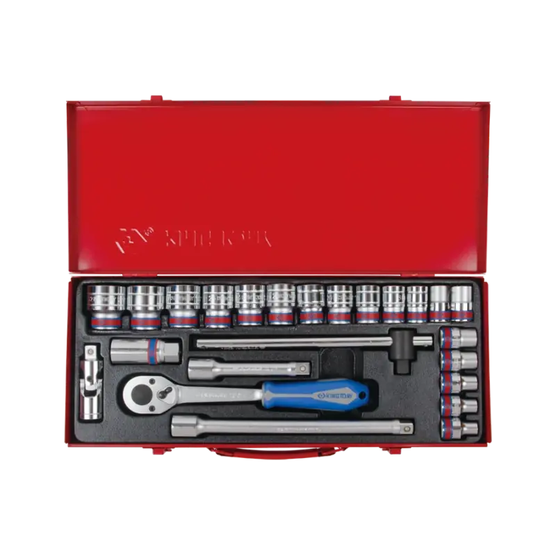 Coffret De Douilles 1/2" 24 Pièces en Pouces King Tony - 4528SR Certifié