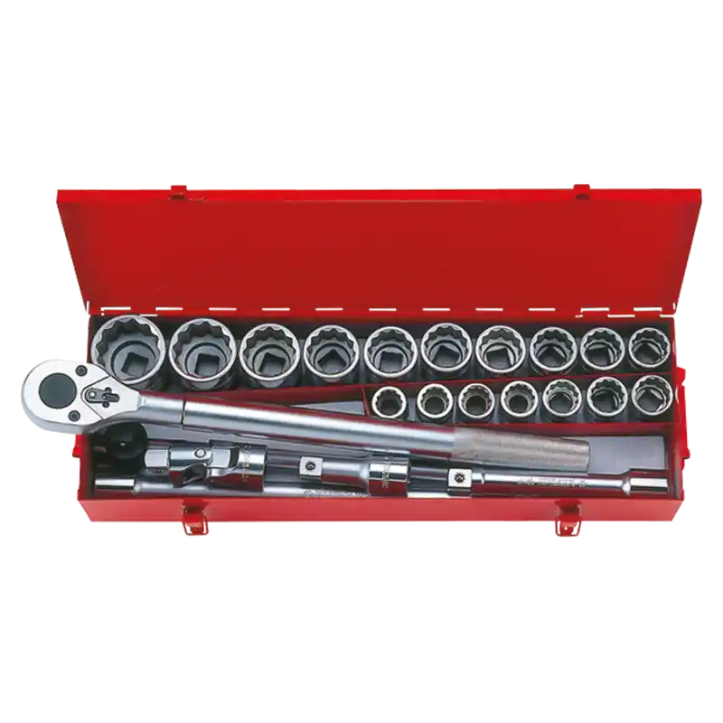 Coffret De Douilles 3/4" En Pouce , 12 Pans, 23 Pièces King Tony - 6023SR Vente Directe
