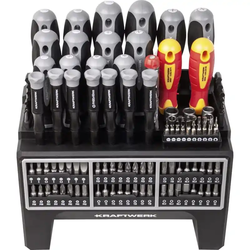 Set de tournevis et embouts 114 pcs KRAFTWERK – 305.306.114 Bon Plan