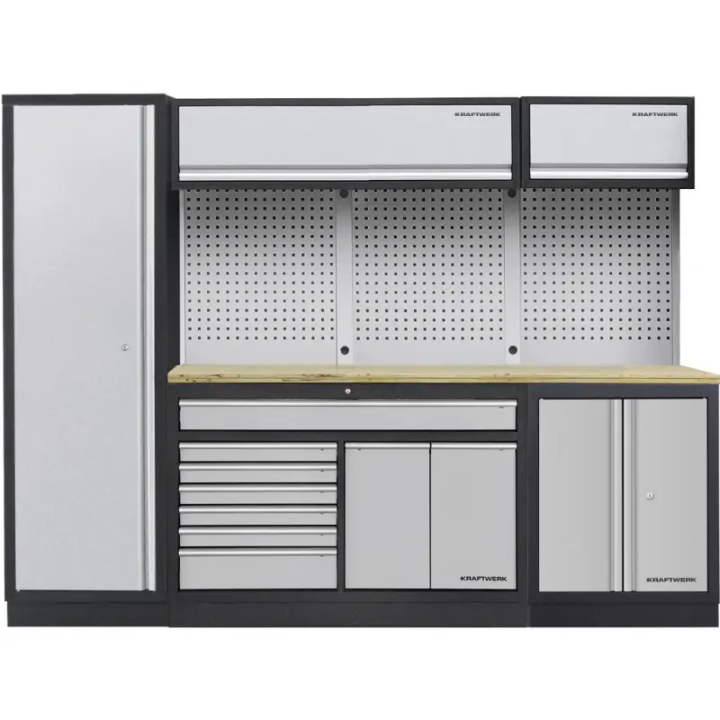 Retour Gratuit Mobilier d‘atelier large 3 éléments Hêtre MOBILIO KRAFTWERK – 3964S-002