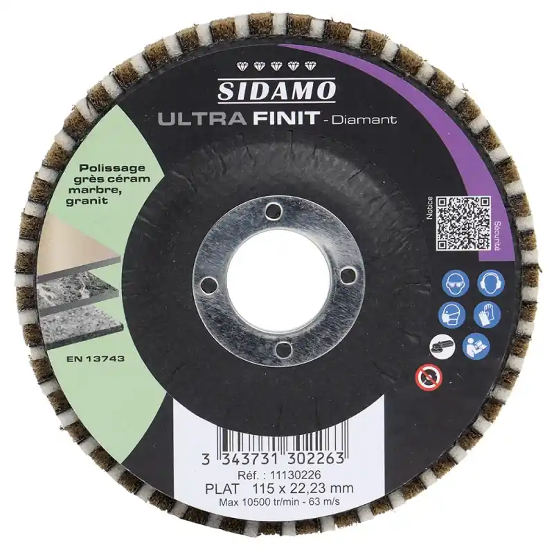 Roue de Polissage Diamantée à Profil Plat Ultra Finit Plat SIDAMO - 11130226 Meilleure Vente