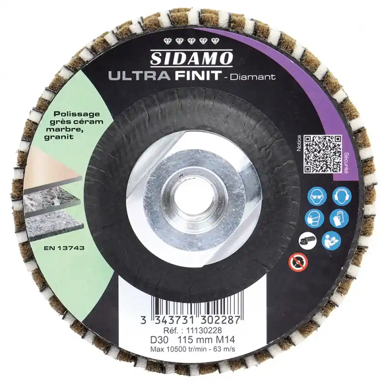 Populaire Roue de Polissage Diamantée Profil Demi-Rond D30 ULTRA FINIT D30 SIDAMO - 11130228