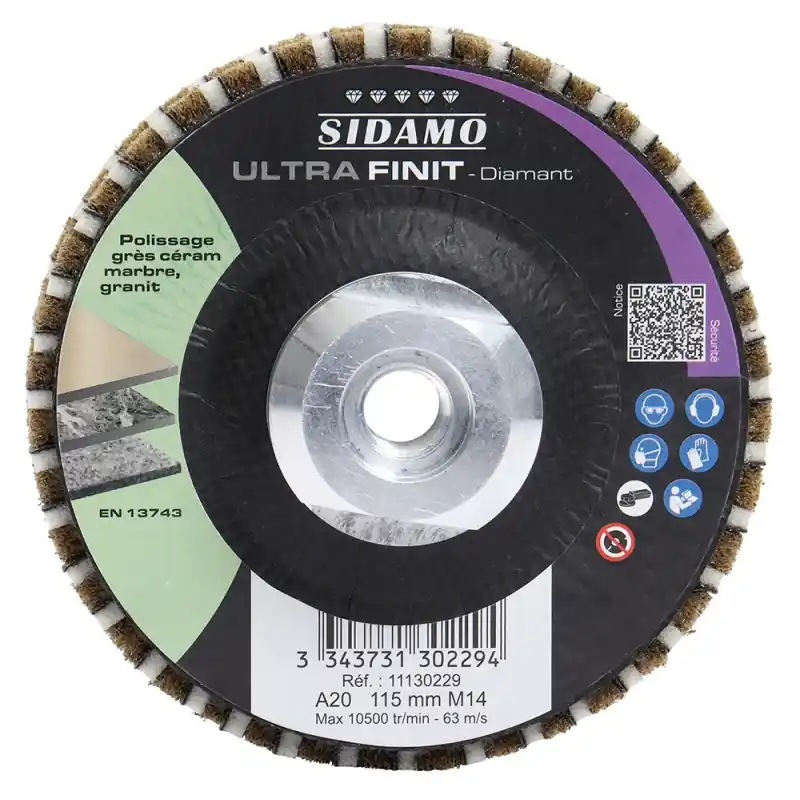 Must-Have Roue de Polissage Diamantée Profil Arc A20 ULTRA FINIT A20 SIDAMO - 11130229