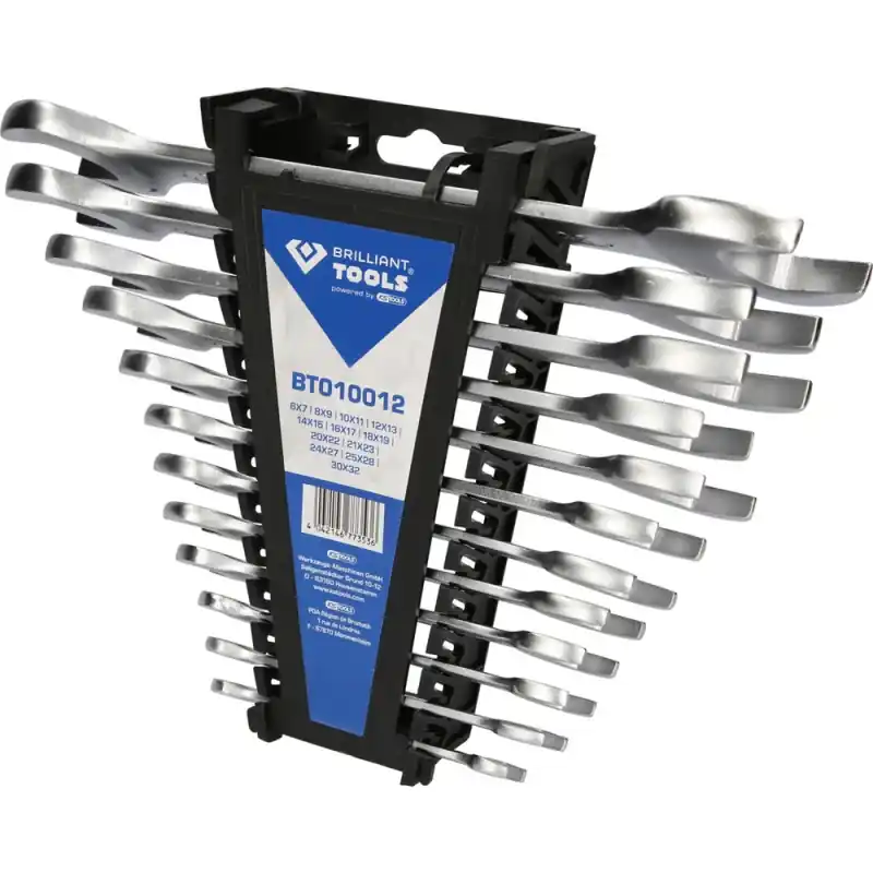 Jeu de clés à fourches 12 pcs BRILLIANT TOOLS - BT010012 Dernier Modèle