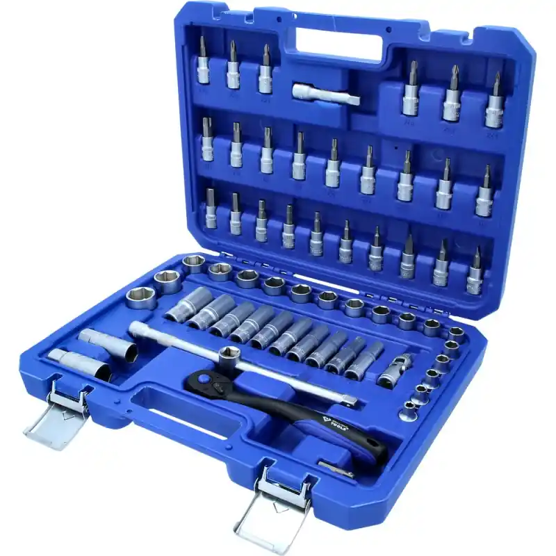 Acheter En Ligne Coffret de douilles et cliquets 3/8‘‘ 61 pcs BRILLIANT TOOLS - BT021061