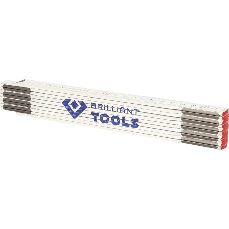 Mètre pliant en bois Longueur 2m BRILLIANT TOOLS - BT110900 Pas Cher