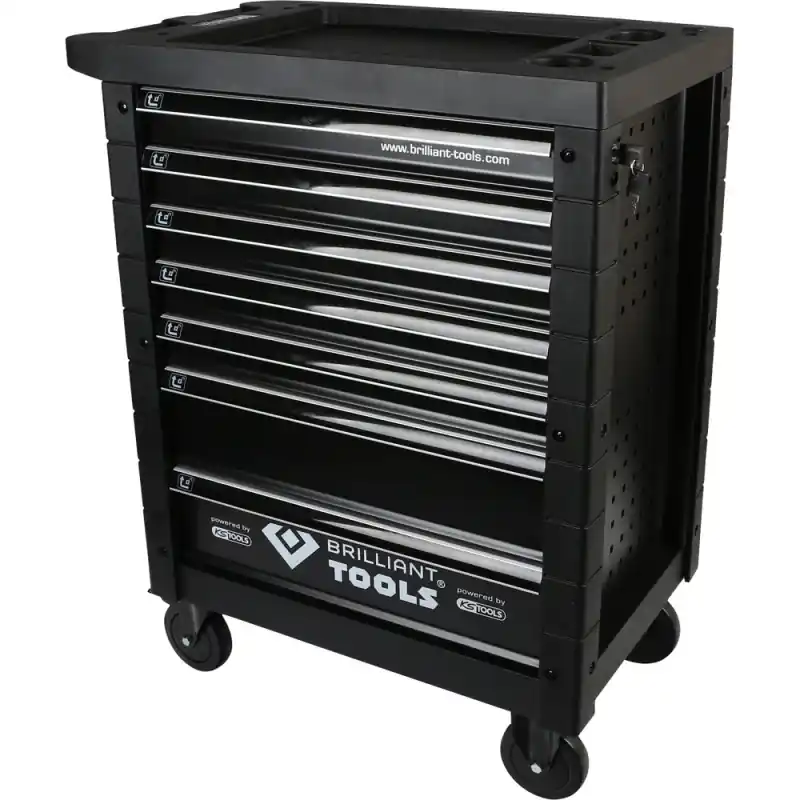 Nouvel Arrivage Servante d‘atelier 7 tiroirs noire BRILLIANT TOOLS - BT152900