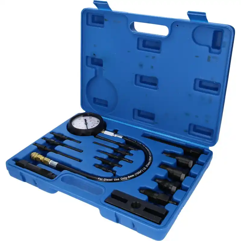 Coffret de contrôle de compression pour moteurs diesel 18pcs BRILLIANT TOOLS - BT581000 Haute Qualité