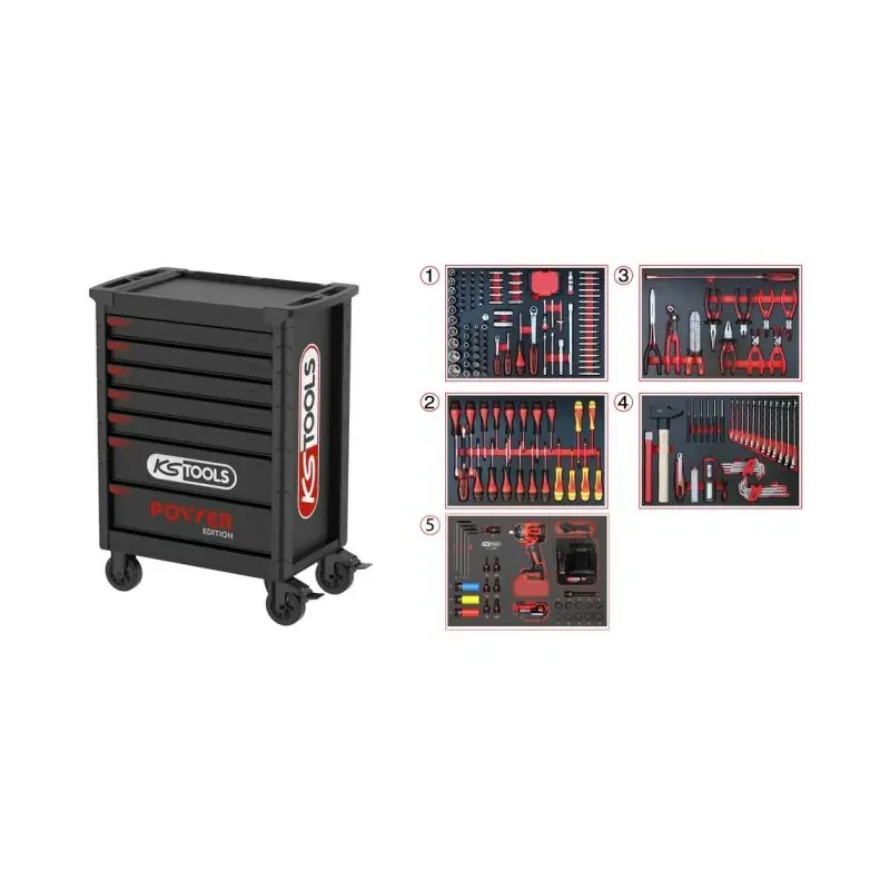 Marque Servante Power édition limitée 2026 7 tiroirs 236 outils KS TOOLS - 826.7234F