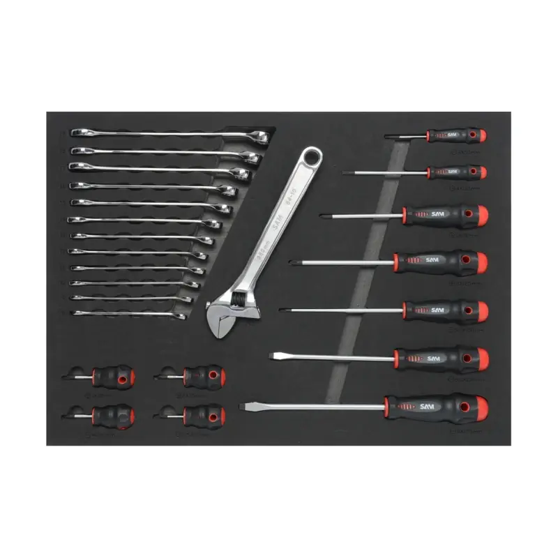 Paiement Sécurisé Composition 200 outils plateau n°2 en module mousse 3/3 SAM - CPP-200PM2