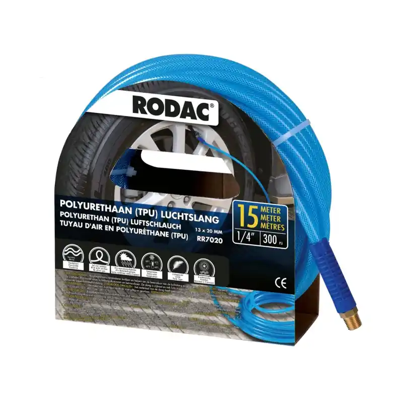Dernier Modèle Tuyau d‘air comprime 8×12 MM – 23 metres rodac by SAM – rr7023