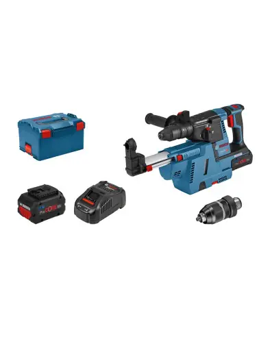 Seulement Aujourd'hui Perforateur SDS+ GBH 18V-26 F 5.5Ah + GDE 18V-16 L-BOXX 061191000G - Bosch