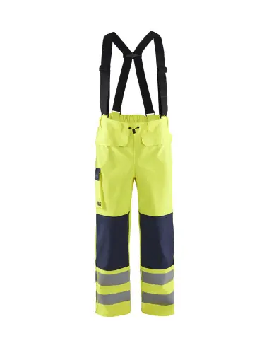 Pantalon de pluie retardant flamme niveau 2 Jaune fluo/Marine 131320223389 - Blaklader Usine Directe