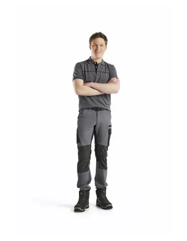 Pantalon maintenance stretch 4D Gris moyen/Noir 142216459699 - Blaklader Vente Directe