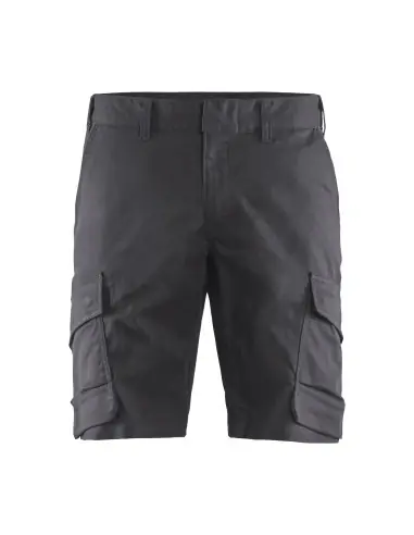 Haute Qualité Short Industrie stretch 2D Gris moyen/Noir 144618329699 - Blaklader