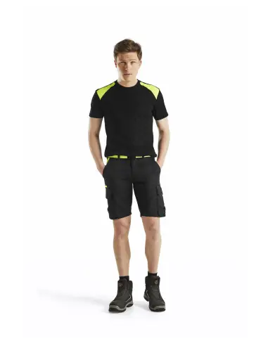 Expédié Aujourd&rsquo;hui Short Industrie stretch 2D Noir/Jaune fluo 144618329933 – Blaklader