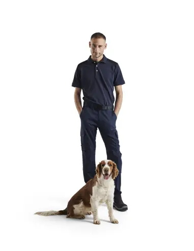 Soldes Pantalon industrie avec poches genouillères stretch 2D Marine foncé/Noir 144818328699 – Blaklader