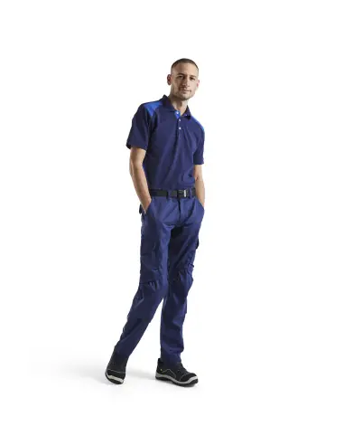 Offre Exclusive Pantalon industrie avec poches genouillères stretch 2D Marine/Bleu Roi 144818328985 - Blaklader