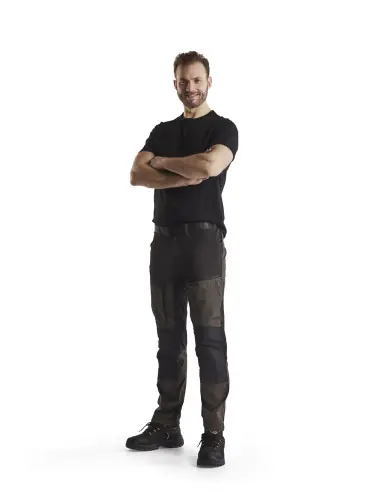 Acheter Direct Pantalon maintenance +stretch Vert Kaki/Noir 145618454599 – Blaklader