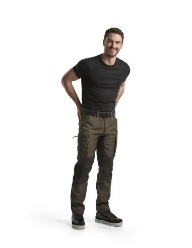 Super Prix Pantalon maintenance +stretch Vert Kaki/Noir 145918454599 – Blaklader