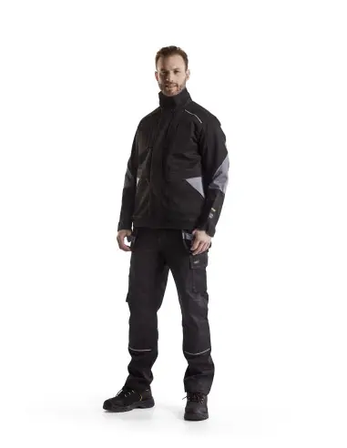Quantité Limitée Pantalon artisan retardant flamme Noir/Gris moyen 146115169994 - Blaklader