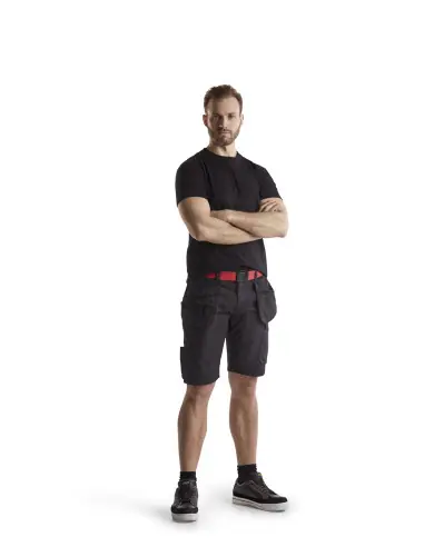Prix Cassé Short maintenance avec poches flottantes Noir/Rouge 149413309956 - Blaklader